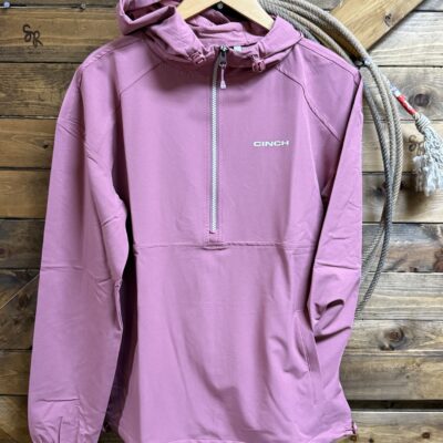 Womens Cinch 1/4 Zip Windbreaker Rose Pink