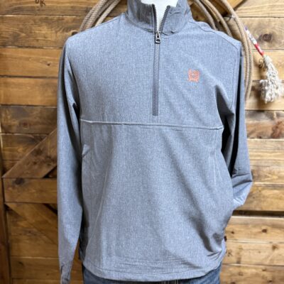 Mens Cinch 1/4 Zip Windbreaker Grey