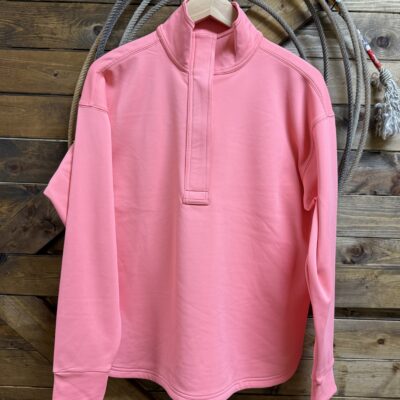 Womens Ariat Tek Breeze 1/2 Zip Pullover-Shell Pink