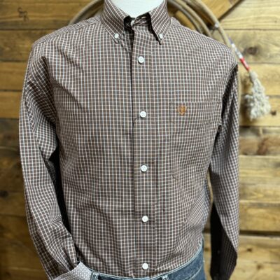 Mens Ariat Classic L/S Button Down-Chestnut Plaid
