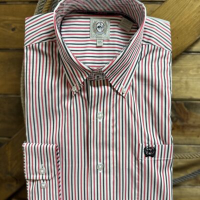Mens Cinch Classic L/S Tencel Button Down-Pink/Black Stripe