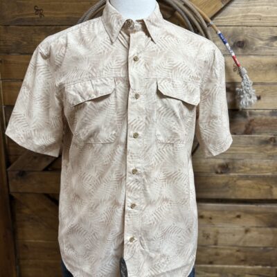 Mens Ariat VentTek Classic S/S Button Down-Creme Brûlée Print