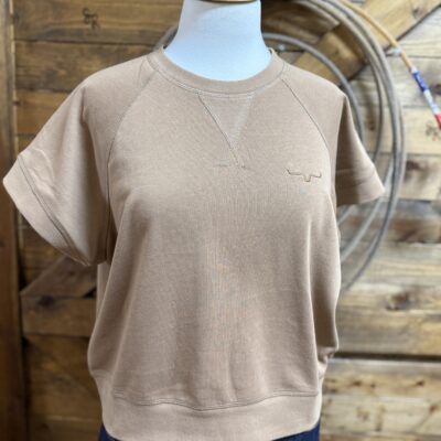 Womens Kimes Ranch Holly S/S Top-Tobacco Brown