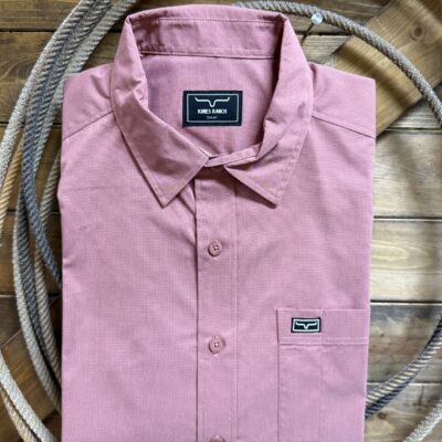 Mens Kimes Ranch Linville S/S Button Down-Red