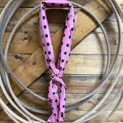 Pink/Black Polka Dot Cowboy Wild Rag