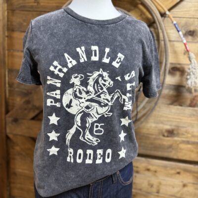 Womens Panhandle Slim Rodeo Tee-Washed Black