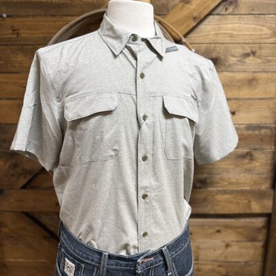 Mens Ariat VentTek Fitted S/S Button Down-Burnt Olive