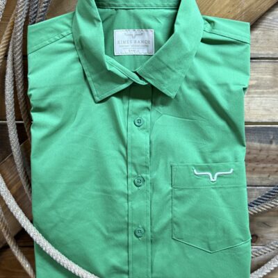 Womens Kimes Ranch L/S Button Down-Kelly Green