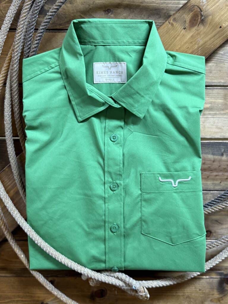 Womens Kimes Ranch L/S Button Down-Kelly Green - Saddle Rags Womens Kimes Ranch L/S Button Down-Kelly Green - Saddle Rags