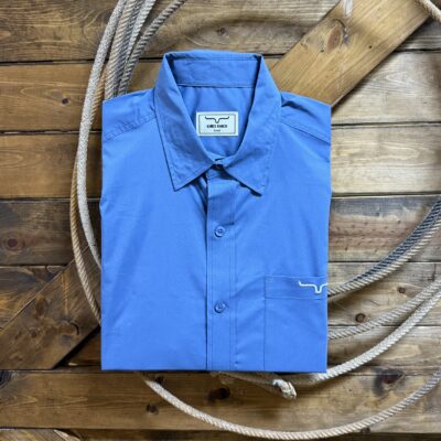 Mens Kimes Ranch Team L/S Button Down-Carbon Blue