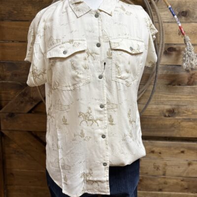 Womens Ariat Badland S/S Button Down-Ranchscape