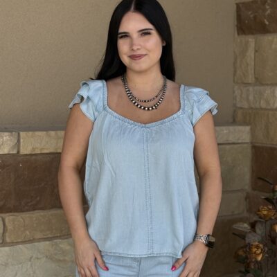 Womens Ariat Lynn Top-Indigo Wash