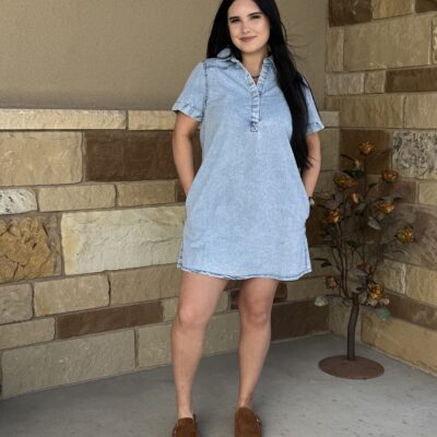Womens Hooey Denali Dress-Chambray Denim