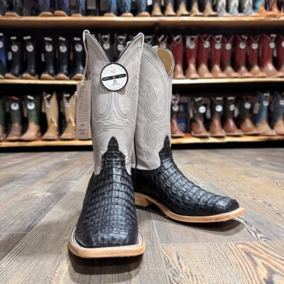 Anderson Bean Men's Black Hornback Caiman Boot