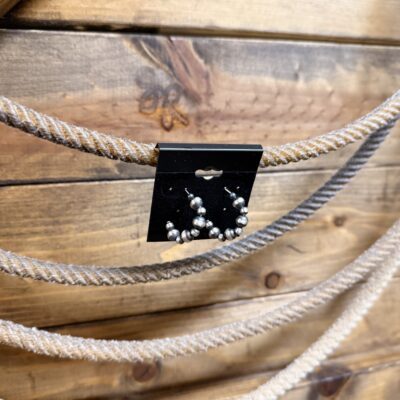 Navajo Pearl 4 & 6MM Hoop Earrings