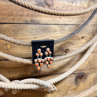 Geneva Apachito Orange Spiny Oyster Earrings