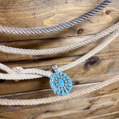 Large Turquoise Cluster Pendant