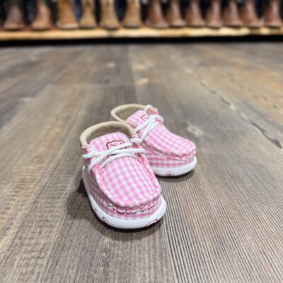 Twisted X Infant Driving Moc - Pink Gingham