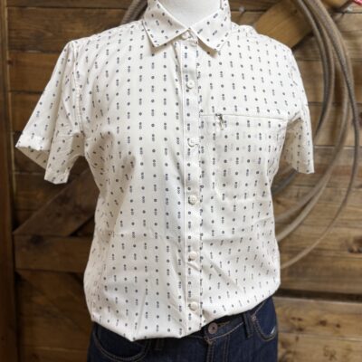 Womens Ariat VentTek S/S Button Down-Meadow Dot Print