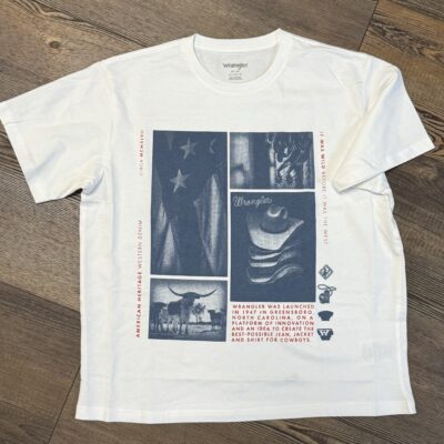 Womens Wrangler Retro S/S GF Fit Tee-White