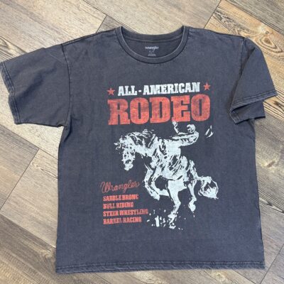 Womens Wrangler Oversized S/S Graphic Tee-Phantom Rodeo