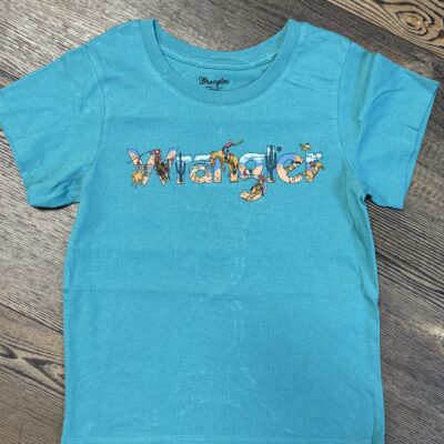 Girls Wrangler S/S Tee-Wrangler Turquoise
