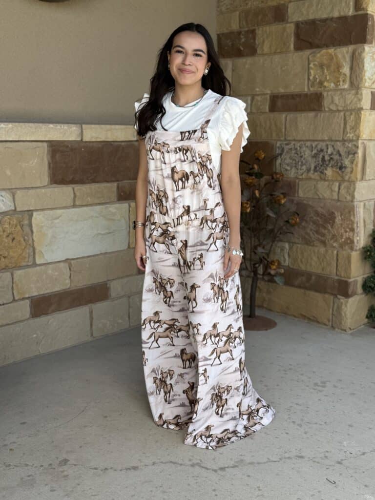 Womens Lovlei Ranch Sammie Romper-Wild & Free - Saddle Rags