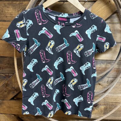 Girls Rock&Roll S/S Tee- Black Boots