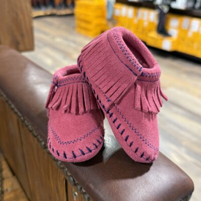 Infant Minnetonka Riley Bootie-Pink