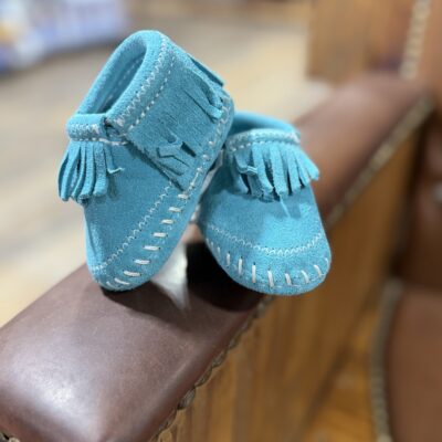 Infant Minnetonka Riley Bootie-Turquoise