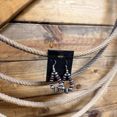 Navajo Pearl & Purple Spiny Oyster Special Medium Teardrop Earrings