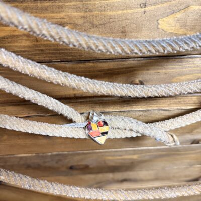 Multi Stone Inlay Heart Pendant