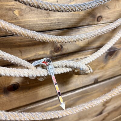 Multi Stone Inlay Arrow Pendant