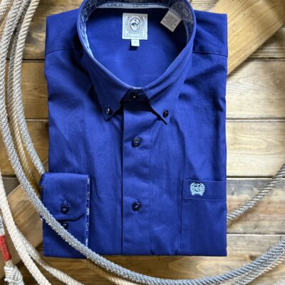 Mens Cinch Classic L/S Button Down-Solid Royal