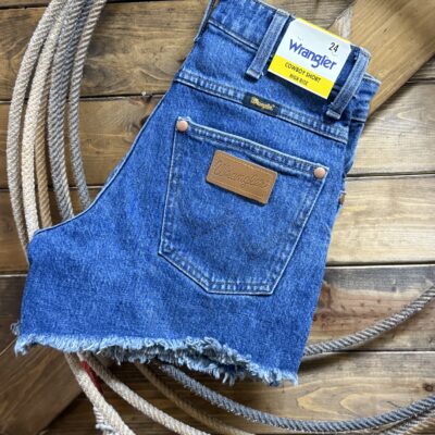 Womens Wrangler High Rise Cowboy Shorts-Juniper