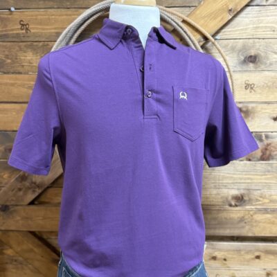 Mens Cinch S/S Arena Flex Polo-Purple