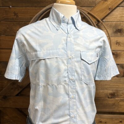 Mens Huk S/S Tidepoint Button Down-Coastal Drift Print
