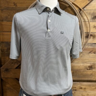Mens Cinch S/S Arena Flex Polo-Blue Knit