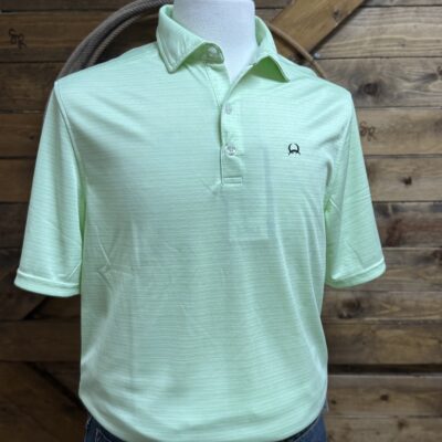 Mens Cinch S/S Arena Flex Polo-Lime Green