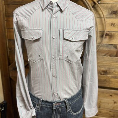 Mens Hornknot L/S Performance Pearl Snap-Fencepost