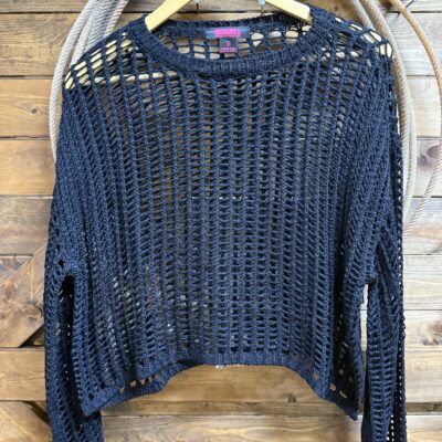 Womens Rock&Roll L/S Knit Sweater-Black