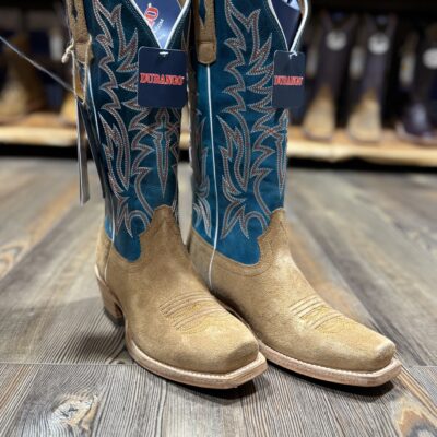 Durango Women's Arena Pro Elite Boot- Turquoise/Tan Rough Out