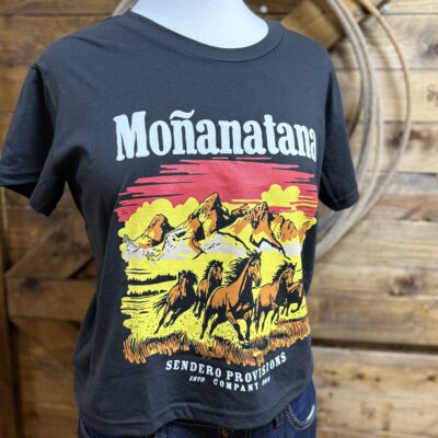 Womens Sendero Provisions Boxy Crop Tee-Black