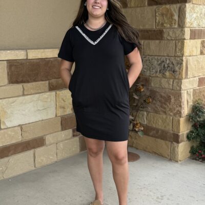 Womens Sendero Maravilla Shirt Dress-Black