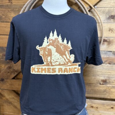 Mens Kimes Ranch S/S Lucky B Tee-Black Bulldogger