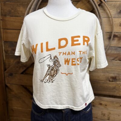 Womens Kimes Ranch Crop Tee-Ivory