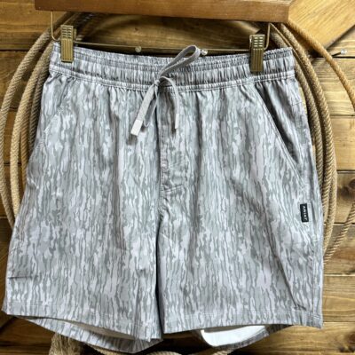 Mens AriatTek Weekender Shorts-Grey Camo Tree Bark