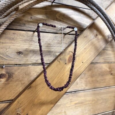 Purple Spiny Oyster Chip Necklace