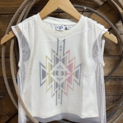 Girls Cruel Girls Tulle Tank Top-Cream Tulle
