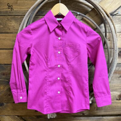 Girls Cruel Girls L/S Button Down-Solid Pink